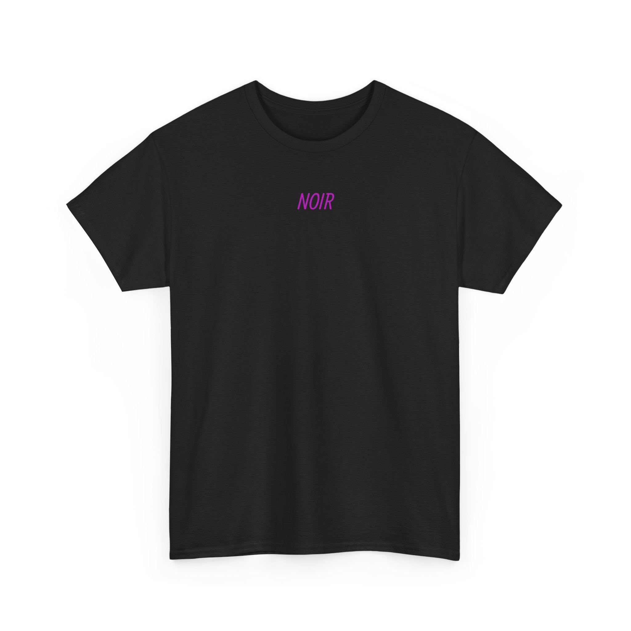 Noir Angel Graphic Tee — NOIR – Gotické tričko s fialovým andělem